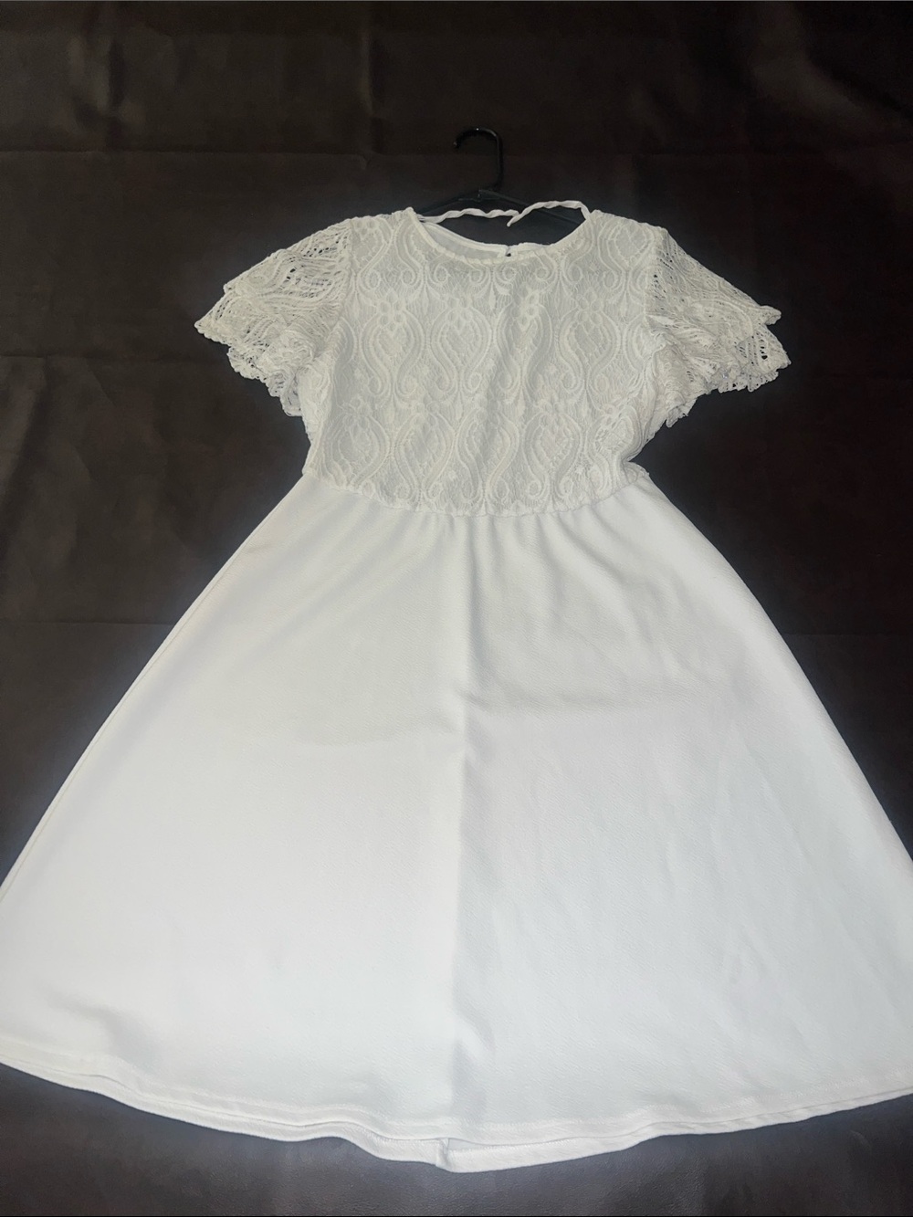 Love Squared White Lace Bodice Formal Kids Dress